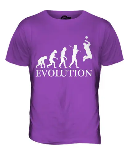 VOLLEYBALL EVOLUTION OF MAN MENS T-SHIRT TEE TOP GIFT CLOTHING VOLLEYBALL EVOLUTION OF MAN MENS T-SHIRT TEE TOP GIFT CLOTHING