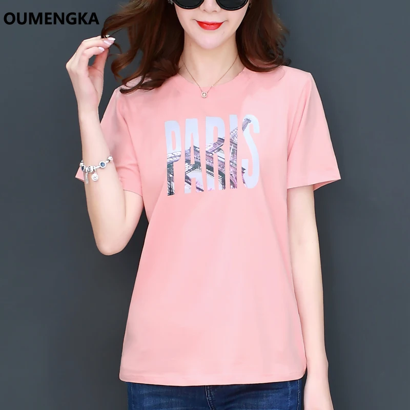 أزياء العلامة التجارية 2019 تي شيرت طباعة المرأة تي شيرت س الرقبة قصيرة الأكمام الصيف قمم المحملة الاتجاه نمط الوردي الأسود الملابس S-3XL أزياء العلامة التجارية 2019 تي شيرت طباعة المرأة تي شيرت س الرقبة قصيرة الأكمام الصيف قمم المحملة الاتجاه نمط الوردي الأسود الملابس S-3XL