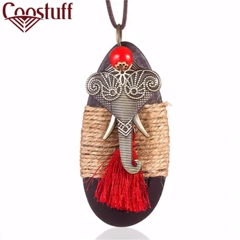 

Wholesale Vintage Woman Jewelry Statement necklaces & pendants Elephant Pendants Long Necklace for Women Christmas Gift collares