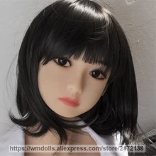 WMDOLL Cute Real Sex Dolls Head for Oral Sex Silicone Love Doll Realistic Adult Toys