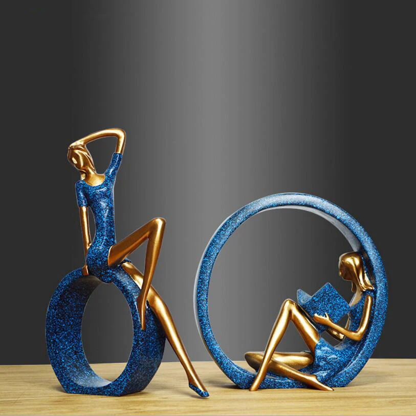 European Resin Desktop Figurine Decor Home Furnishing Crafts Decoration
