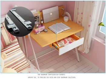 

35MM muted slide furniture hardware drawer rail computer desk slide Keyboard drawer track ball lifting bottom bracket