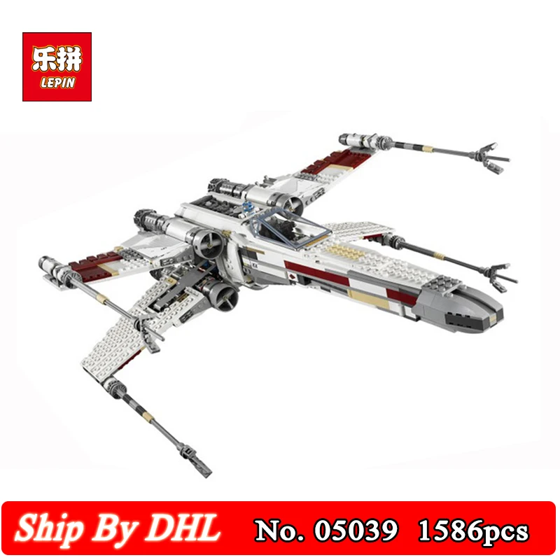 

Lepin 05039 Movie Series Cool Model Red Five X Starfighter Wing Building Blocks Kits 1586pcs Bricks Toys LegoINGs 10240