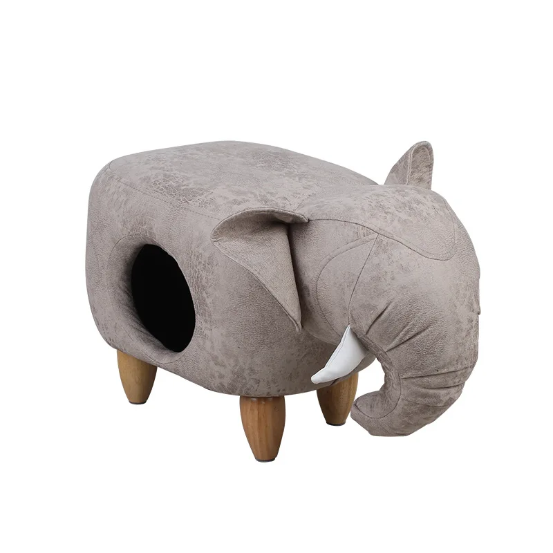 

Pet kennel cat warm enclosed indoor house villa solid wood pedal PU leather stool nest dual purpose cat beds pet mat