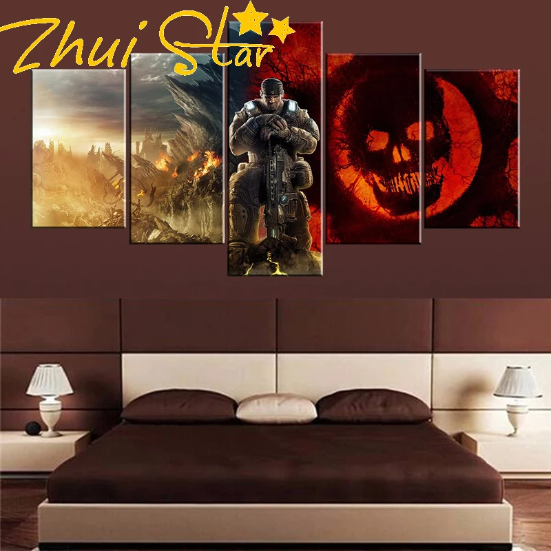 

Full Diamond 5p Brand Design 5 Game War Mural Art Diamond Picture 5Ddiy Modern Home Wall Decoration Canvas Diamond Picture Mos