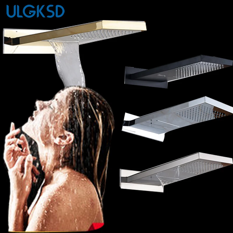 

Ulgksd Shower Head 55*22 Wall Mount Bathroom Accessories Heads Replacement Rain Bath Shower Faucet rainfall shower