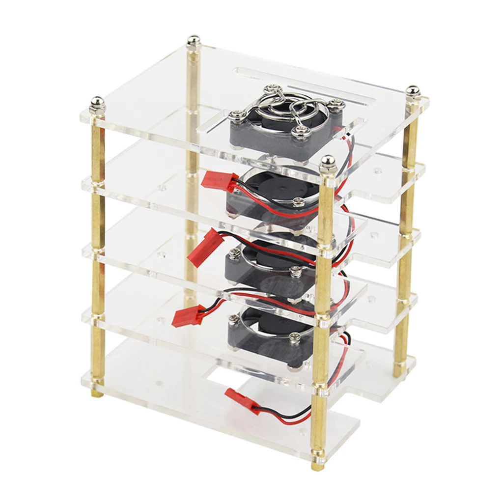 Layer Raspberry Pi 4 Model B Acrylic Case Clear Transparent Shell Enclosure Cover with CPU Cooling Fan for Raspberry Pi Layer Raspberry Pi 4 Model B Acrylic Case Clear Transparent Shell Enclosure Cover with CPU Cooling Fan for Raspberry Pi