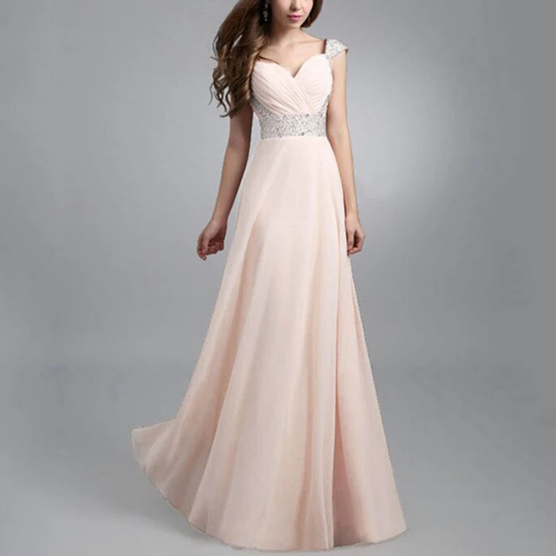 DSQUAENHD Luxury Silver Sequin Evening Long Dress Spaghetti Strap V Neck A-Line Prom Party Formal Dresses Dresses