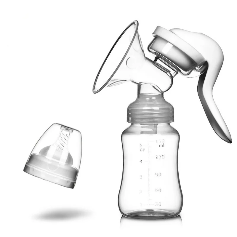 

Manual Breast Pump With Milk Bottle Infant Powerful Breast Pumps Baby Breast Feeding