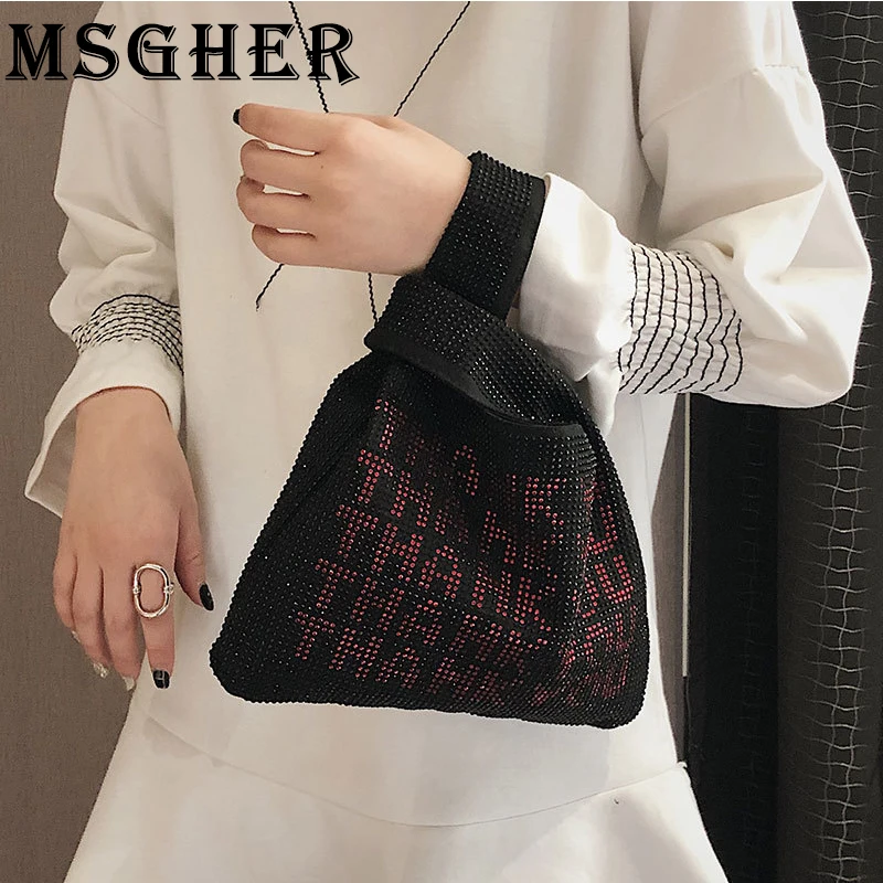 MSGHER شكرا لك الترتر حقائب النساء صغيرة حمل أكياس الكريستال بلينغ بلينغ أزياء سيدة دلو حقائب سترة الفتيات بريق المحافظ MSGHER شكرا لك الترتر حقائب النساء صغيرة حمل أكياس الكريستال بلينغ بلينغ أزياء سيدة دلو حقائب سترة الفتيات بريق المحافظ