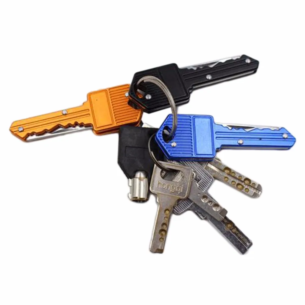 Multifunctional Outdoor Camping Hiking Tools Foldable Portable Size Mini Hunting Knife Survivcal Key Shape Knife Tools