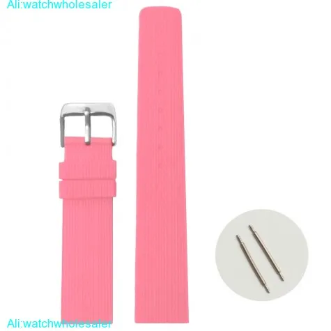 20mm Hot Lovely Pink Silicone Jelly Rubber Ladies Watch Band Straps WB1071O20JB