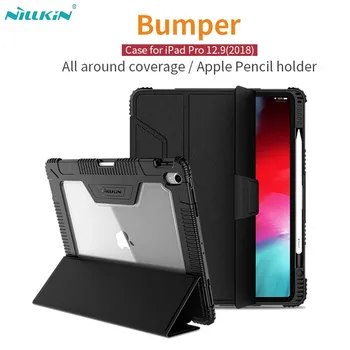 

Nillkin Shockproof Protective Cover for iPad Pro 12.9" 2018 High Quality Leather Smart Flip Cover with Pencil Holder