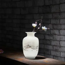 Antique Snow Scenery Vase Ancient Ways Jingdezhen Ceramic Vase For Artificial Flower Decoration Vases