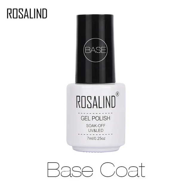 ROSALIND, 12 мл, цветочный Гель-лак для ногтей, дизайн геля, Полупостоянный УФ-светильник, замачиваемый, для дизайна ногтей, маникюрный лак, Гель-лак - Цвет: Base
