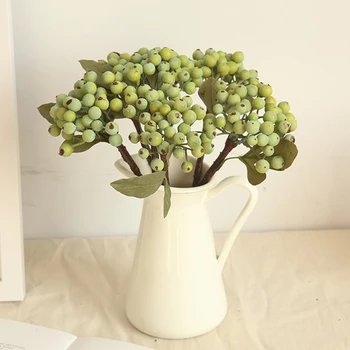 29CM artificial berry green bean foam flowers home decor small fake flowers bacca fruit branch decoration accessories fake plant