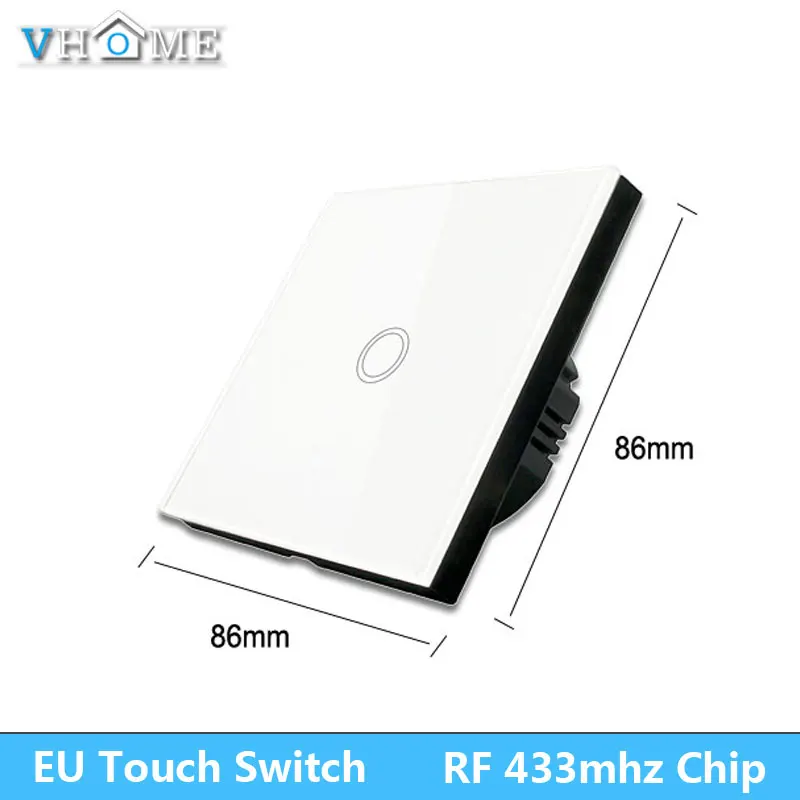  Vhome Touch Switch433mhz Smart Home Touch Switch PanelEV1527 EU/UK/US Standard Wifi Control Ewelink - 32954683408