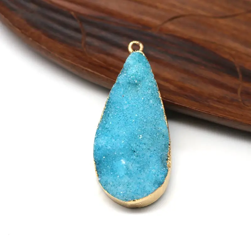 

Irregular Natural Stone Pendants Crystal Pendulum Gold Plating Pendants Pendants for Making Jewelry