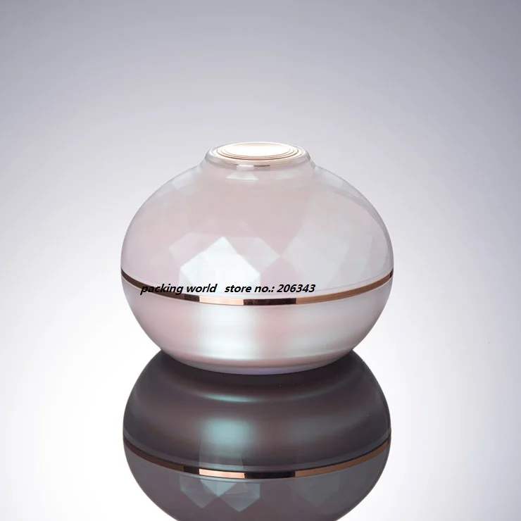 120 г акрил розовый жемчуг чашеобразную форму jar крем банку пластиковые для крем/крем для глаз/сыворотка/увлажняющий крем крем-маска упаковка
