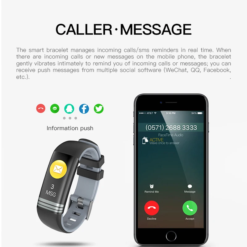 Uhoofit UG26 Smart Band Фитнес трекер Браслет монитор сердечного ритма несколько