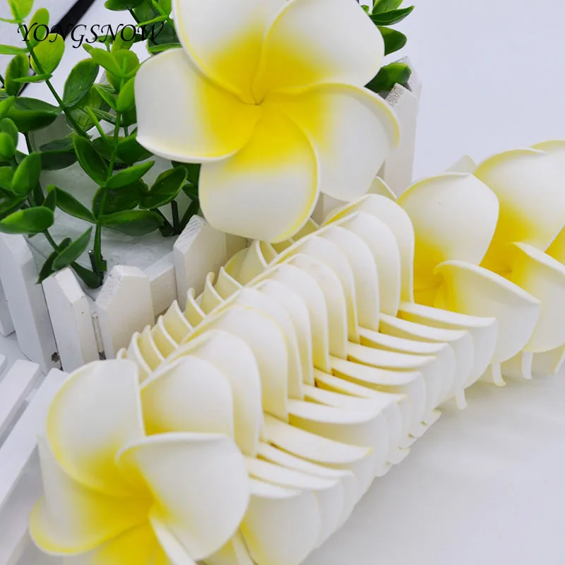 10pcs 5 sizes avail Plumeria Hawaiian PE Foam Frangipani Artificial Flower For Wedding Party Decoration Fake Egg Flower Bouquets