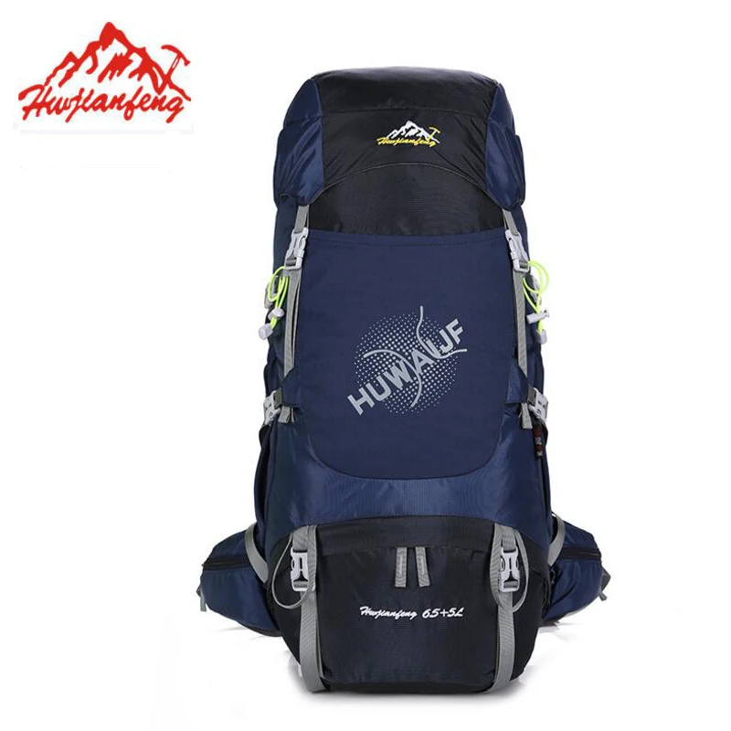 65L+5L Large Outdoor Backpack Sports Bag Camping Hiking Mountaineering Backpack Travel Bag Waterproof Climbing Rucksack