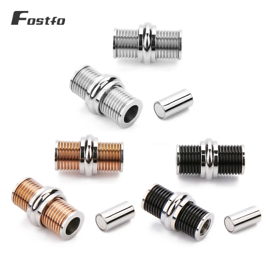 

Fostfo 2pcs/lot Dia 5mm Screw Bracelet End Connectors Strong Mini Barrel Magnetic Jewelry Making Clasps Fasten For Leather Cord