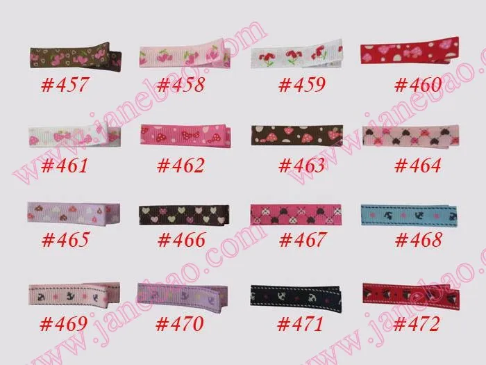 

Free shipping! wholesale Polka Dot/Animal Lined 2100Girl Boutique 1.78" Lined Alligator Clip lined clip Lined Hair Clips 2 b