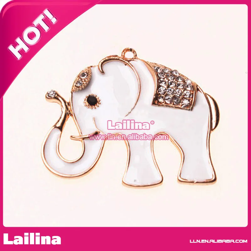 Buy Wholesale 42*54mm,chunky Necklace Animal Charms,Cute RhinestoneElephant