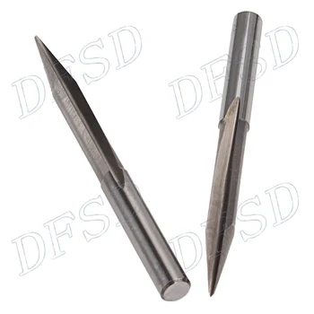 

5pcs Router Bits Engraving Double Flute Straight Slot Sticker 0.6mm Blade 20 Degree