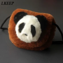 Детская мини-сумка через плечо с мультяшной пандой для девочек, милая плюшевая Сумочка с пандой для монет, сумка на плечо для детей, детская плюшевая сумка