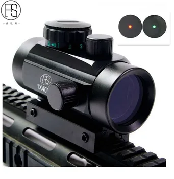 

FS Hunting Tactical Riflescopes Red Green Dots holographic Optical Sight Scope Adjustable Rifle Gun Scope Model RD 1x40