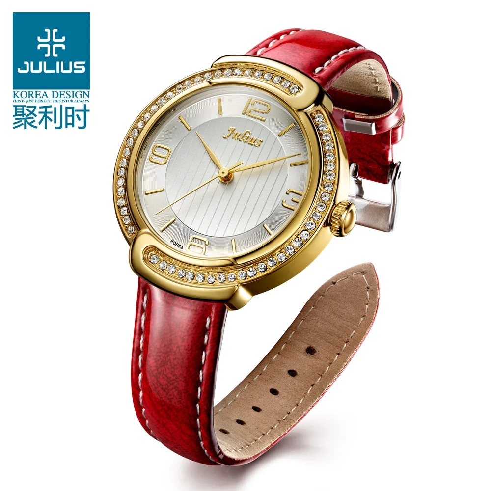 Lady Wrist Watch Quartz Women s Hours Best Fashion Dress Bracelet Band Leather Crystal Elegant Valentine