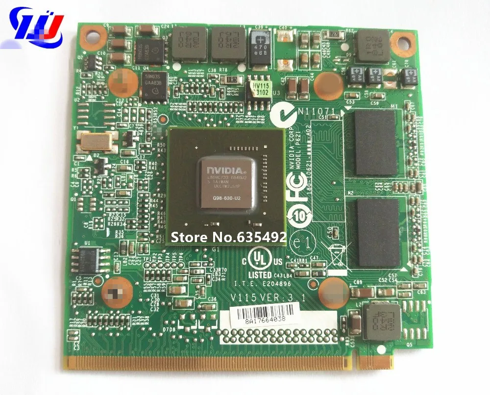 Для cer As pire 7720G 4630G 7730G 5520G 6930G ноутбука n Vidi GeForce 9300M GS G98 630 U2 DDR2 256MB MXM II графическая