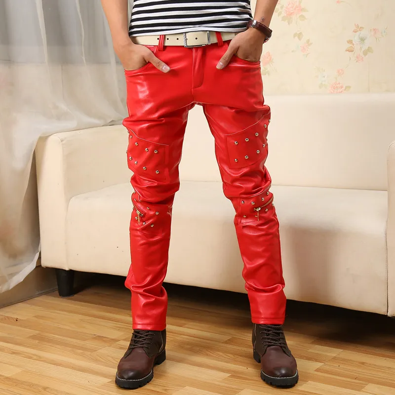 men in leather pants