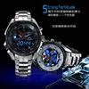 Montre TVG de sport pour hommes, étanche, en acier inoxydable, marque de luxe, bleu militaire, binaire, LED, cadeau ► Photo 3/6