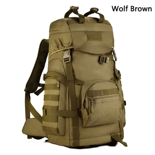 Тактический Военный Рюкзак Molle камуфляж путешествия Спорт на открытом воздухе Ультра-легкая сверхмощная сумка Кемпинг Туризм прямая - Цвет: Wolf Brown