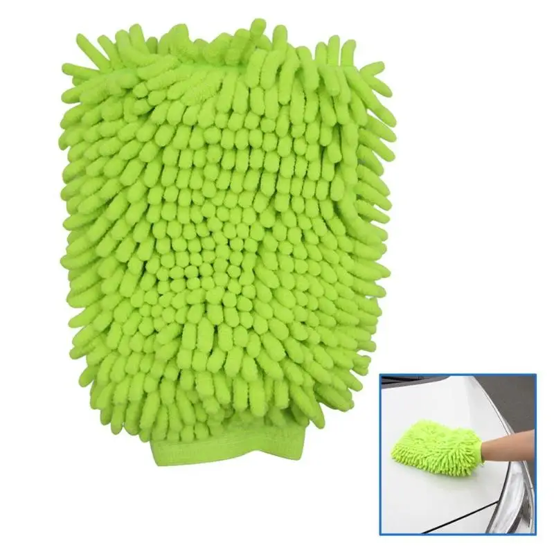 Hand Double-Faced Car Cleaning Glove Chenille Car Vehicle Auto Cleaning Glove Wash Mitten Cloth Washing Mitt Brush Gloves