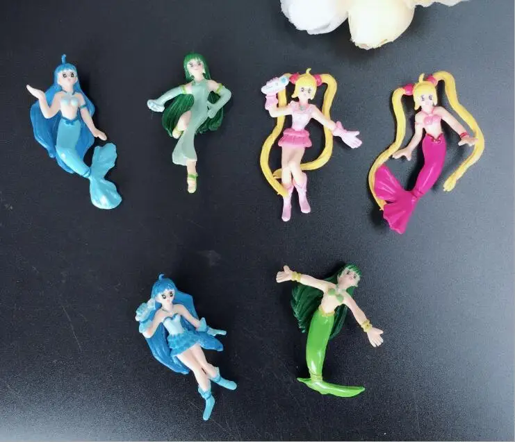 

50pcs/lot Cartoon Anime Action Figures Beauty Sailor Moon 4-4.5cm Mermaid Princess Girl Toys Hobby Collection Birthday Gift