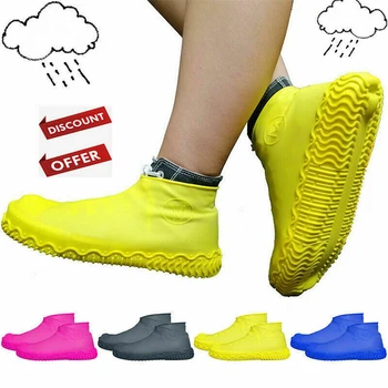 

Silicone Overshoes Reusable Waterproof Rainproof Men raincoat Rain Boots Non-slip Washable Unisex Wear-Resistant Recyclable