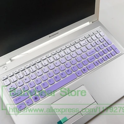 Для lenovo 15 дюйм чехол для клавиатуры протектор 15,6 ''G50-45 G50-80 G50-75 Z50 G585 G575 G505 G510 G500 Z560 Z565 Z570 Z575 Z500 - Цвет: gradualpurple