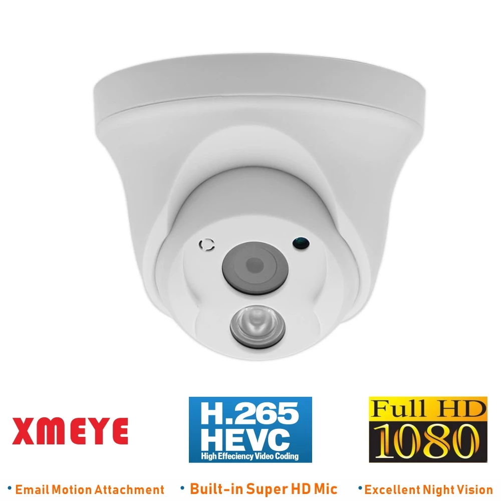 ENSTER H.265 Крытая Onvif HD 1080P ip-камера с поддержкой обнаружения движения электронная сигнализация с фотографическим снимком, встроенный микрофон