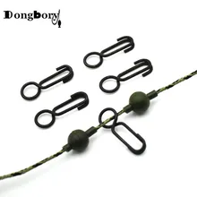 100PCS Carp Fishing Rig Ring Clips Hooklink Clip Klip Round eye hawaii snap helicopter rig set up Fishing Rigs Swivels Tackle