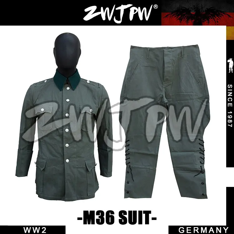 

GERMAN SUMMER M36 OFFICER COTTON FIELD TUNIC & BREECHES SUITSUNIFORM DE/505104