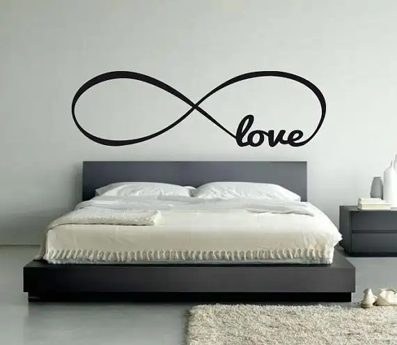 Us 4 08 5 Off Personalized Infinity Symbol Love Bedroom Wall Decal Quotes Zy8274 Vinyl Wall Stickers Butterflies Vinly Quote Decal In Wall Stickers