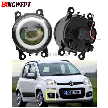 

2x NEW Angel Eyes Car styling front bumper LED fog Lights with len For Fiat Panda 2012 2013