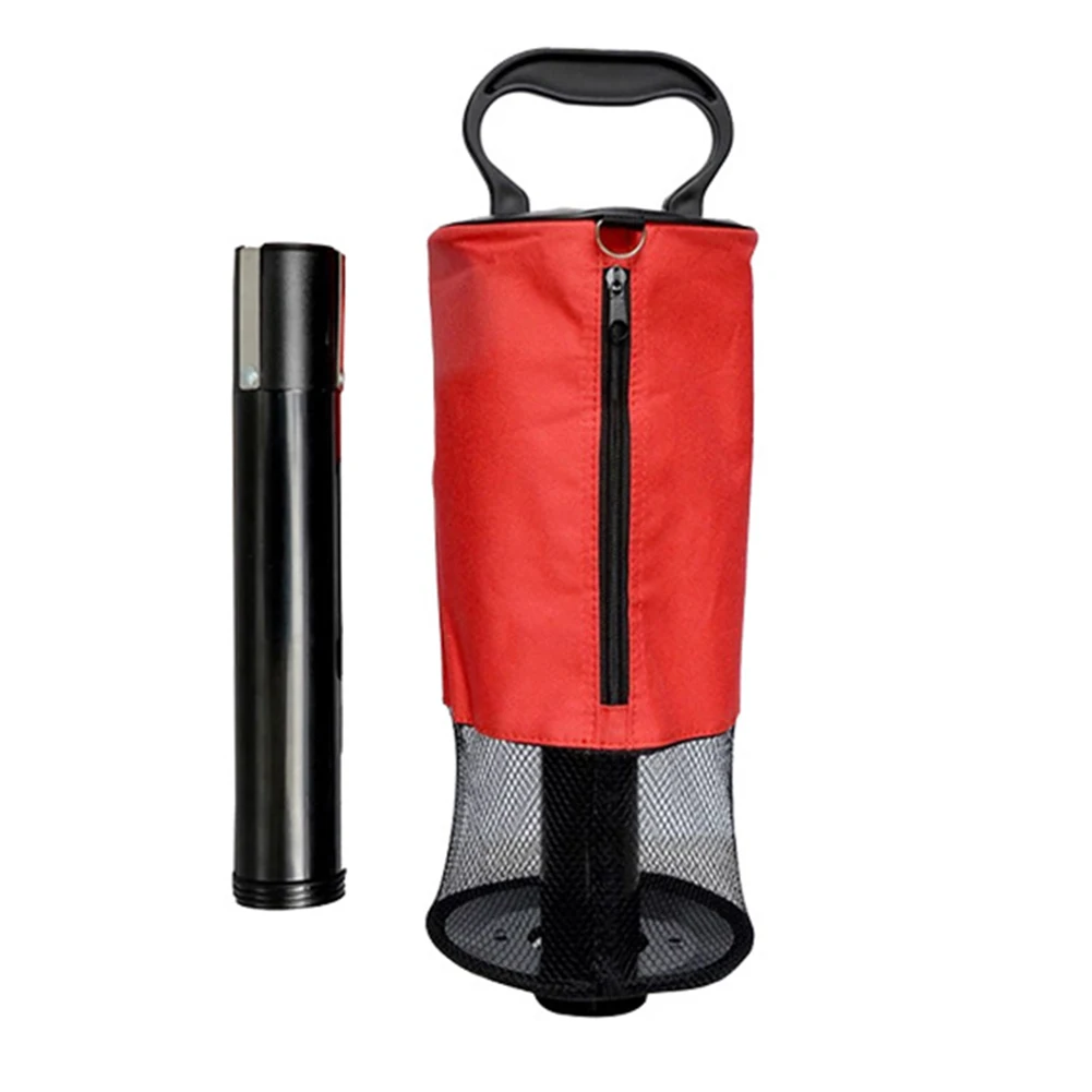 

Shag Golf Ball Picker Waterproof Detachable Nylon Bag Lightweight Outdoor Laborsaving Large Hold Durable Collect Zipper