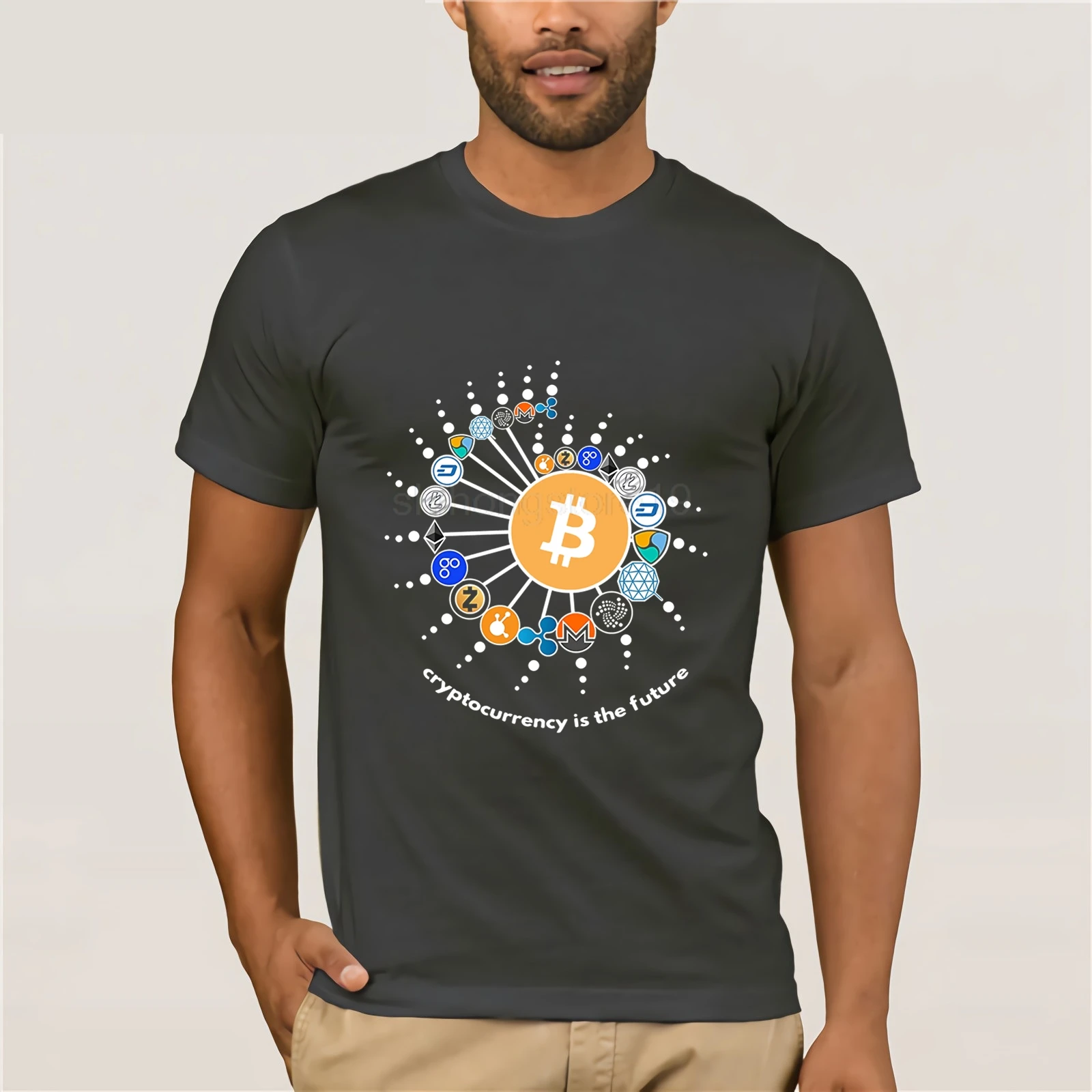 Cryptocurrency, Bitcoin, ethereum, litecoin camiseta.