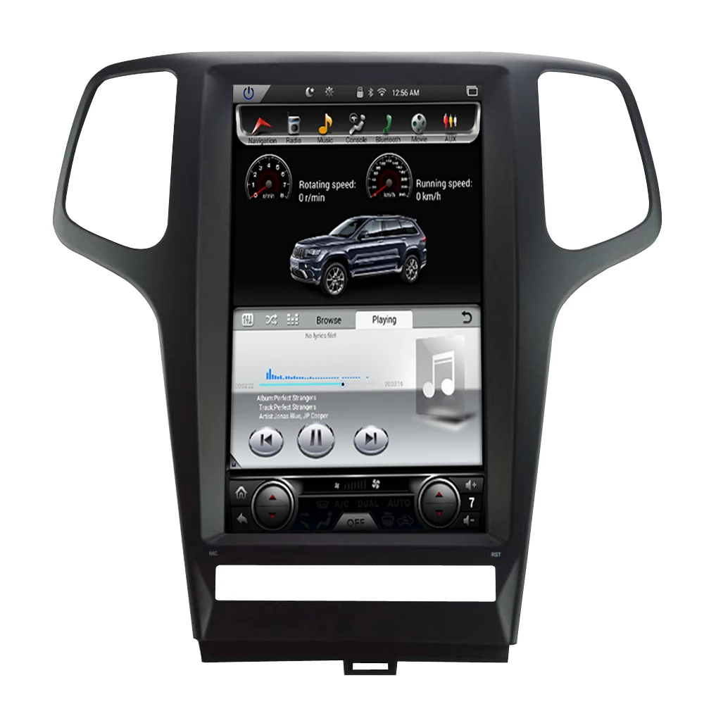 Вертикальный экран Android 6 0 автомобильный стерео DVD плеер для Jeep Grand Cherokee 2009 2013 GPS