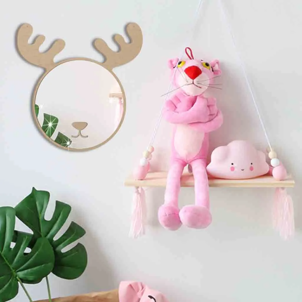 2019 милые DIY Деревянные обои Скандинавское акриловое зеркало мультяшная